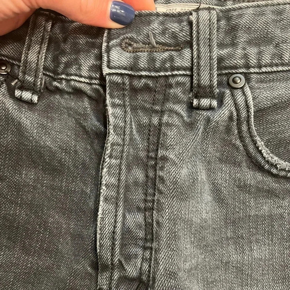 Free People Faded Black Denim Shorts - Picture 2 of 8